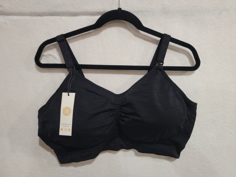 Kindred Bravely XL BUSTY NWT Sublime Hands-Free Pumping & Nursing Bra Black +Ext